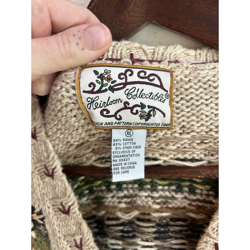 Vintage Heirloom Collectibles Novelty Sweater Vest XL Country Fall Farm Retro - Picture 3 of 7